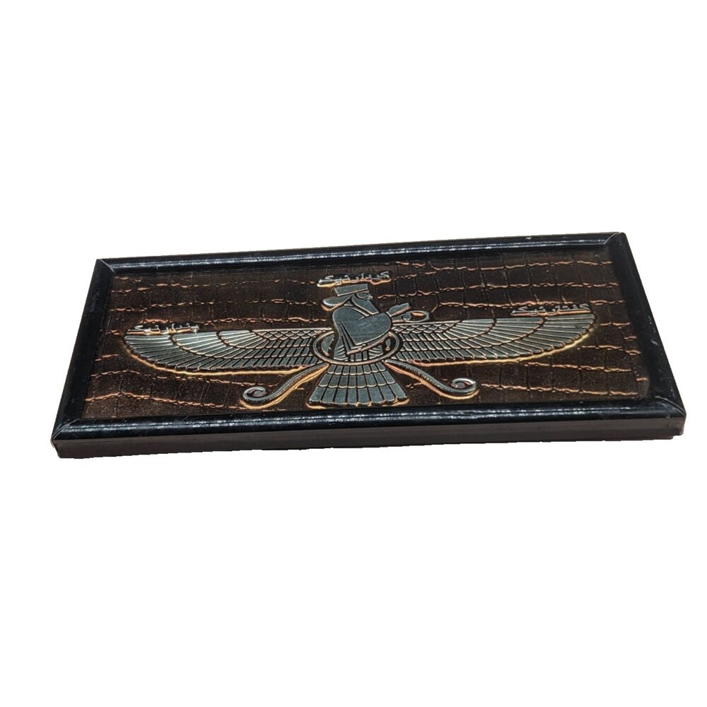 Faravarhar Zoroastrian Wall Plaque Metallic